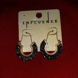 Silver/Black Earrings